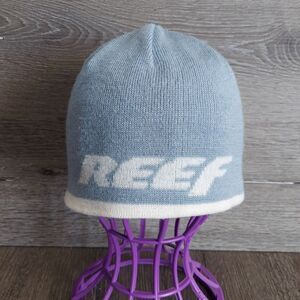 Reef Blue and White Reversible Beanie